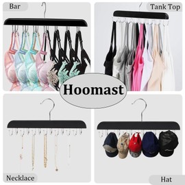 Hoomast Belt Hanger Belt Organizer Tie Rack Tank Top Bra Hanger Tie Hanger Bra Organizer for Closet with 14 Hooks,Upgraded 360°Rotating Space Saver for Belt, Bra, Tank Top & Tie Storage 1pcs