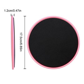 Sliding discs, slider fitness, double-sided gliding discs, sport double-sided sliding disc, multifunctional core slider, gym slide, sliding disc for households, pack of 2, pink Tokaneit