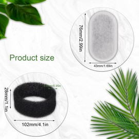 24pcs Pet Water Fountain Filters for 108/3.2L& 67oz/2L, Cat Water Fountain Filter with Filtration Replacement Pre-Filter Sponges Dog Fountain Filters Suitable for Stainless Steel Pet Water Fountain