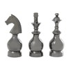 Deco 79 Aluminum Metal Chess Decorative Sculpture King, Knight, Bishop