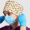 Working Cap Scrub Cap with Sweatband Buttons Adjustable Unisex Women