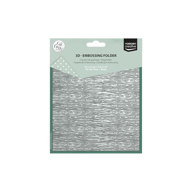 Vaessen Creative Cartella per Embossing 3D Sfondo Legno 15 x