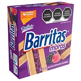 Marinela Barritas de Mora, 4 piezas, 268g, 268 gramo, 1