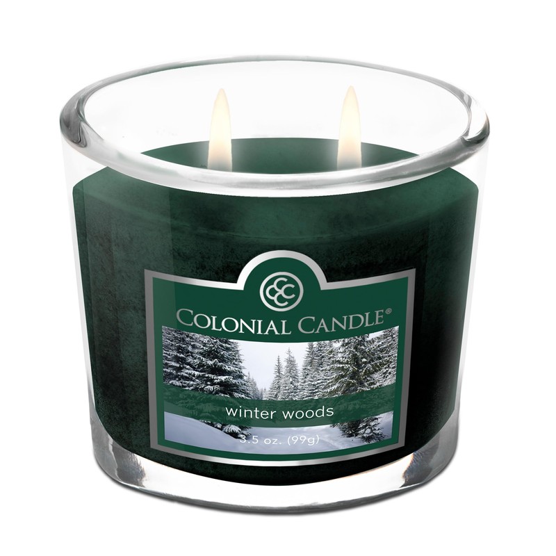 Colonial Candle Winter Woods Scented Jar Candle, 2 Wick, 3.5