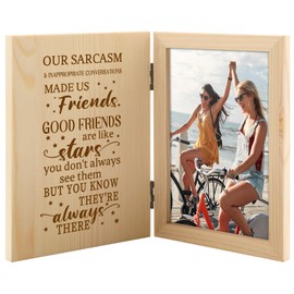 Friend Gifts picture frame, Best friends birthday gift for women/men. Friend gift ideas to my best friend. Wooden picture frames for friends (Fit 4x6inches Photo)