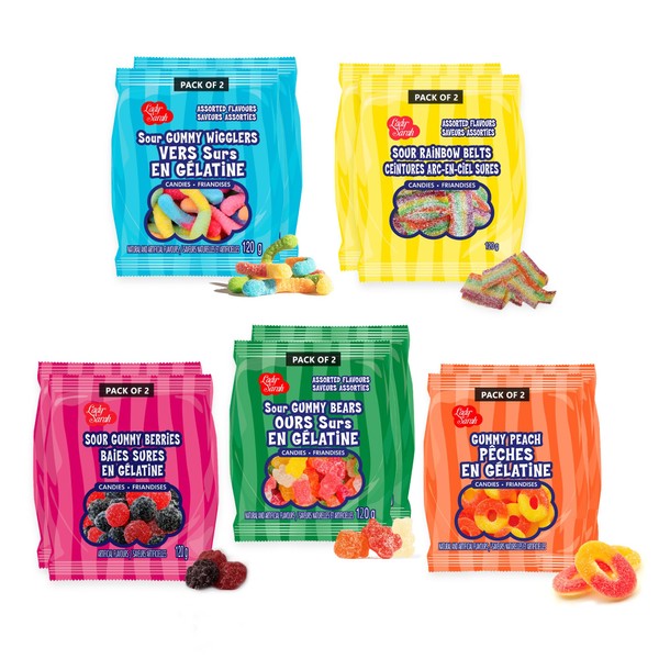Lady Sarah Sour & Sweet Gummy Candy Mega Pack -