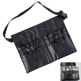 Esforzarse Makeup Bag Beauty Case, Makeup Brush Bag with Belt for Cosmetic Brushes, Portable Bag, Travel Makeup Brush Holder with Adjustable Belt (Black) No, No, No, No