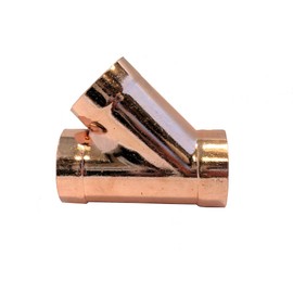 Libra Supply DWV 3 inch, 3'', 3-inch 45 degree TEE-Wye Wrought Copper C x C x C, (Click in for more options) DWV Copper Pressure Pipe Fitting Plumbing Supply
