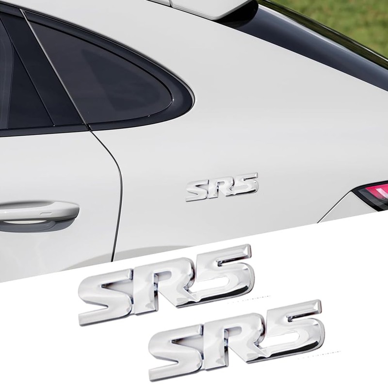 UpAuto SR5 Emblem Side/Rea V6 SR5 Trunk Decal Metal Sticker