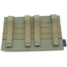 ROCOTACTICAL MOLLE Hook and Loop Mounting Placard Platform, Tactical Style Flex Loop Panel to Convert Any MOLLE Platform to a hook/loop Attachment for hook/loop Pouches or Morale Patches (Army Green)
