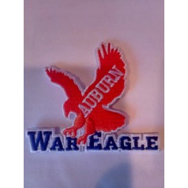 Auburn WAR EAGLE Vintage Embroidered Iron On Patch  3" X 2.75”