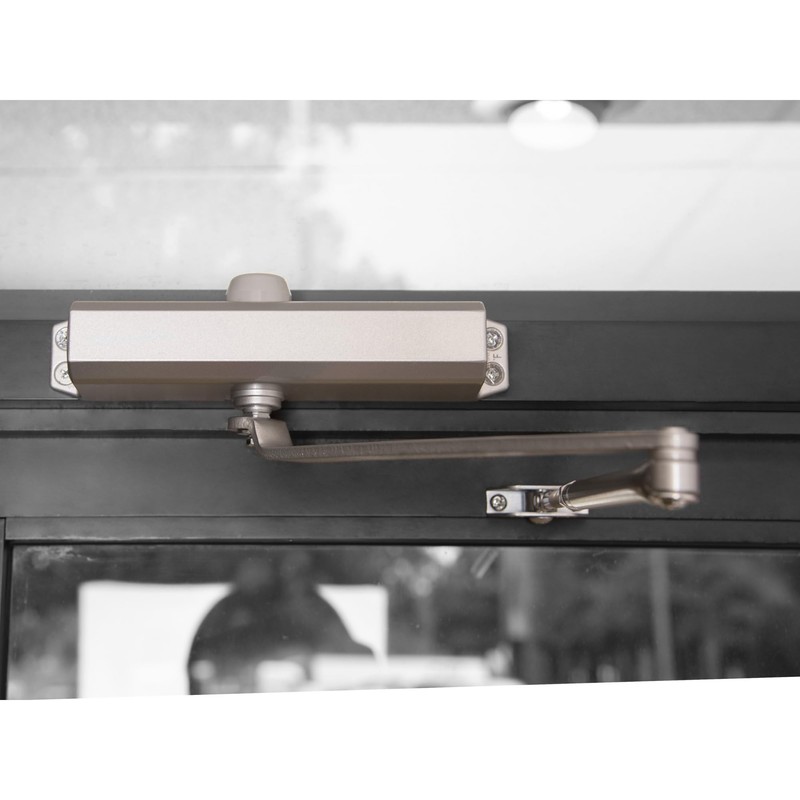 Global Door Controls Commercial ADA Door Closer in Aluminum with