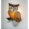 Stained Glass Owl Night Light – Real Glass with Silver
