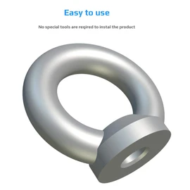 M6 Lifting Eye Nuts, Fasteners Hardware, Ring Shaped Female Lifting Nut, Galvanized Zinc Plated Steel Eyenuts, Hook Nuts With Looped Head for 6mm Bolt/Screw DIN 582 (Pack of 2)
