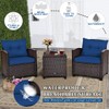 Tangkula 3 Pieces Patio Furniture Set, PE Rattan Wicker 3