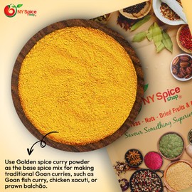 NY Spice Shop Golden Masala Seasoning - 8 Ounce Yellow Curry Powder - Ground Curry Powder Perfect for Curry Seasoning Paste & Curry Sauce - Bulk Powder Spice Blend for Indian Cooking
