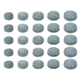M METERXITY 25 Pack Pool Cue Tips - Billiard Cue Replacement Tip, Wear-resistant, Apply to Pool Cues/Snooker (9/10/11/12/13mm Dia, Grey)