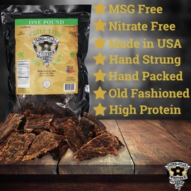 Lone Star Chili Lime Flavored Beef Jerky - 1 Pound Resealable Bag - Hickory Smoked Handcrafted Flavor - High Protein Healthy Meat Snack