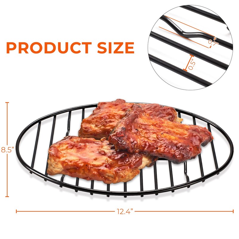 Oval Roasting Rack with Integrated Feet, Non-Stick Coating, Baking Rack