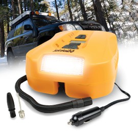 Wagan EL7302 12V DC Digital Set Air Compressor 120 PSI with LED Work Light Portable Tire Inflator Air Pump for Car, Trucks, Motorcycles and Other Inflatables