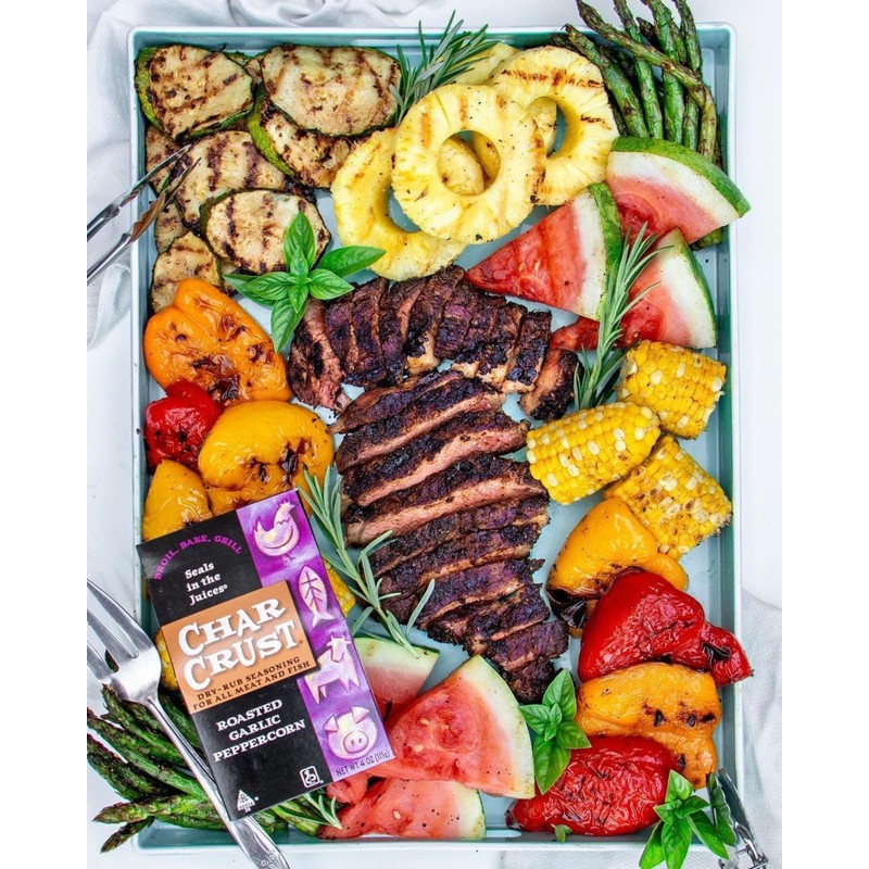 Char Crust Dry-Rub Seasonings Roasted Garlic Peppercorn | All-in-one seasonings