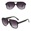 QVKUUT Square Polarised Sunglasses Women Men 70s Vintage Trendy Glasses