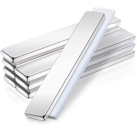 8 Powerful Magnets Super Strong Neodymium, 60 x 10 x 3mm Neodymium Bar Square Square Shape with Double Sided Tape Perfect for DIY Whiteboard School Science Kitchen Home Craft Models