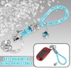 X AUTOHAUX Car Keychain Key Fob Accessories with Bling Rhinestones