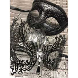 Masquerade Mask New Couple Lover Masquerade Mask Black Party Mask Men & Women Mask