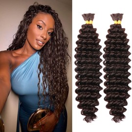 18 Inch 200g Deep Wavy Hair for Braiding Boho Hair for Braiding Deep Water Wave No Weft, Wet and Wavy Braiding Hair Extensions (4#, 18 inch, 50g/bundle x 4)