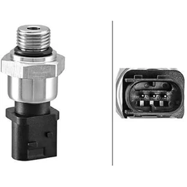 HELLA 6PP 009 409-661 Sensor, Exhaust Pressure - 4-Pin - Screw Connection