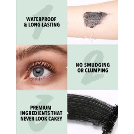 Sheglam Máscara de Pestañas 2 en 1 Volumen y Longitud - Color Negro Waterproof