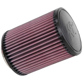 K&N RU-2820 Filtro de Aire Universal Lavable, Rojo, Brida 3 Pulgadas, 6.5 Pulgadas
