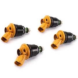 16600-AA170 16600AA170 4 Pcs OEM 550cc Yellow Side Fuel Injectors Compatible With S ubaru Sti WRX GC8 Impreza Lagacy