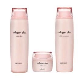 Laquebert Lac Vert Collagen Basic Complete 1 Set (1 bottle of toner + 1 bottle of emulsion + 1 bottle of cream) / 라끄베르 콜라겐 기초 완벽 1세트(스킨 1병+에멀전 1병+크림 1병)