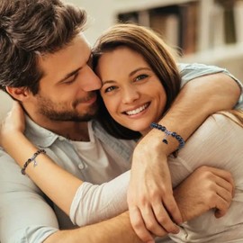 Matching bracelets for couples Best Friend Matching Jewelry Adjustable Bracelets for Couples Best Friend BFF Jewelry Gift Set of Two-bra-TigerEyeBlack