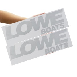 2Pc Lowe Boats Stickers Decals Fit for Window Truck Boat Fishing (White)