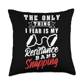 Resistance Band Home Workout Design Throw Pillow