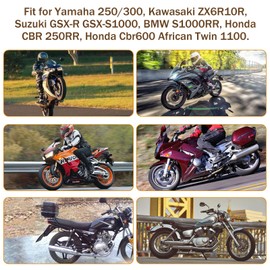 awliye 38-51mm Universal Motorcycle Exhaust, 1.5-2" Dual-outlet Exhaust Tail Pipe Muffler Compatible With 250/300 Kawasaki ZX6R10, GSX-S1000, Honda CBR 250RR Cbr600 600GSXR