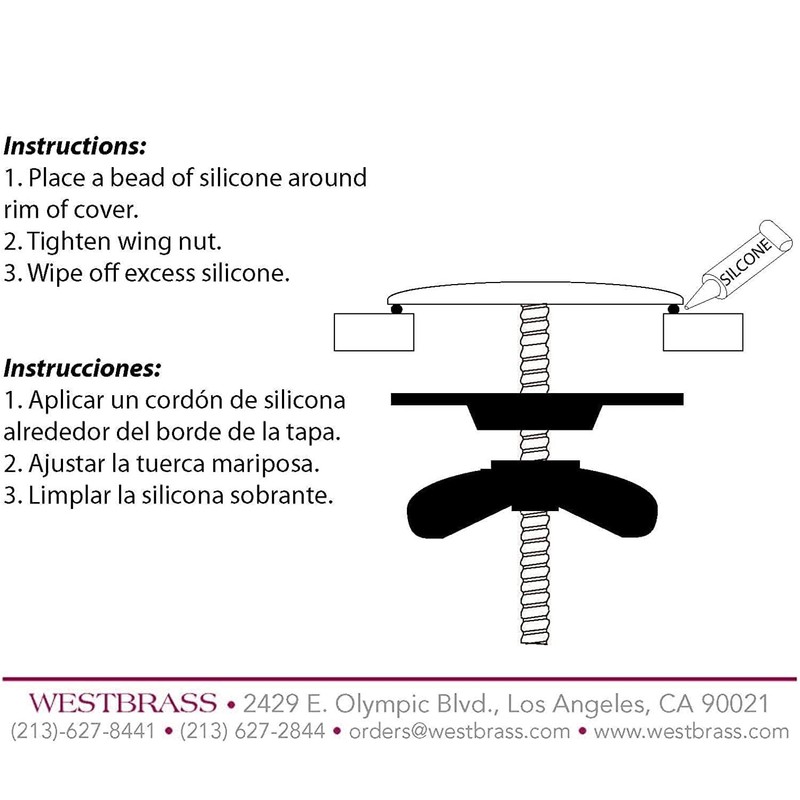 Westbrass D202-2-01 2" Kitchen Sink Hole Cover, Polished Brass (2-Pack)