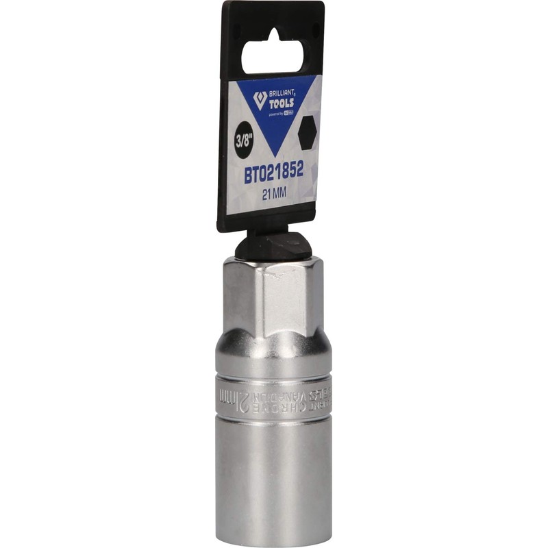 BRILLIANT TOOLS BT021852 3/8" Spark Plug Insert, 21 mm [Powered