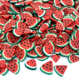 Watermelon Clay Fruit Glitter Shapes Mix for face Body Hair and Nail Art | Loose Glitter Nail Confetti Crafts Resin (1oz)