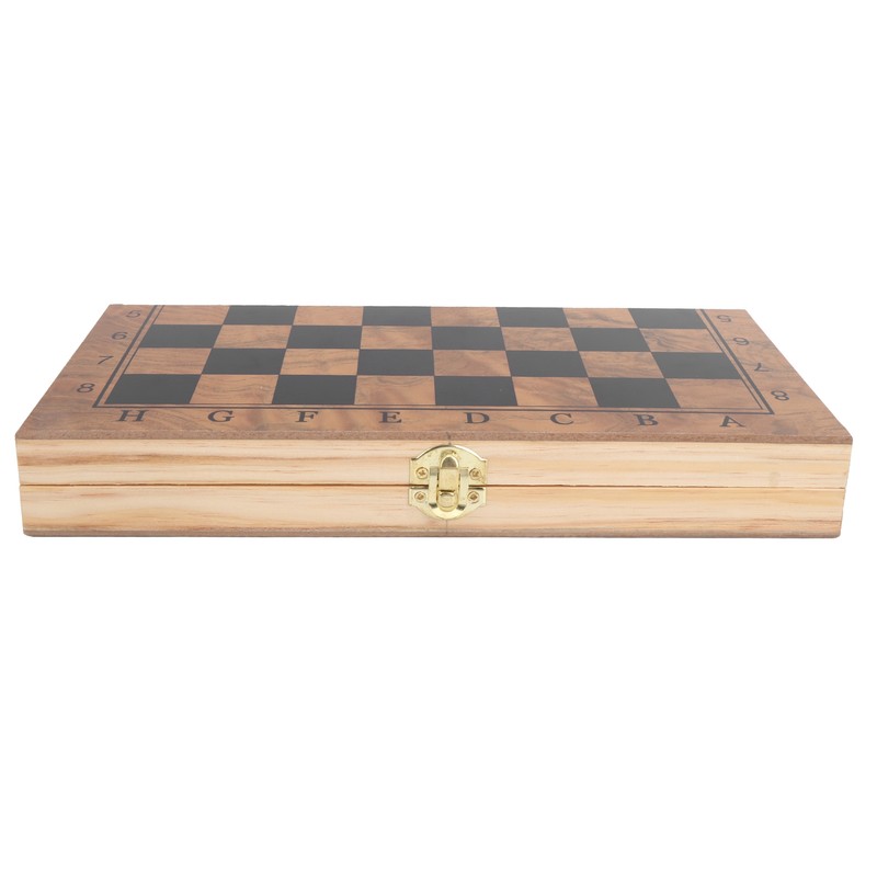 3 in 1 MultiFunctional Folding Wooden Chess Checkers Board Game