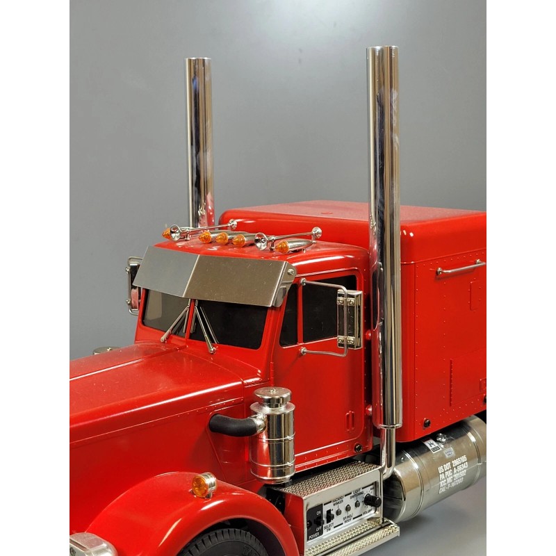 JP Garage New Aluminum Pair 21.5cm Long Exhaust Pipe Stack