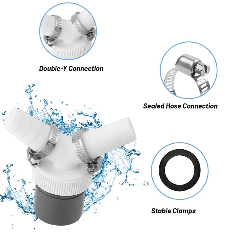 Washing Machine Waste Splitter, Dual Drain Pipe Connector for Dishwasher