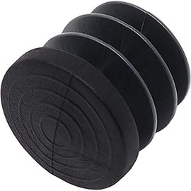 Adsamm® / 100 x Furniture glides for tubes | ø 0.98 '' (25 mm) | black | round | quality ripped inserts for tubular steel chairs