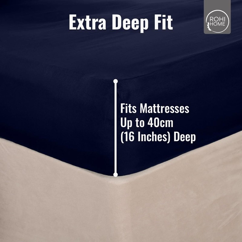 Rohi 16"/40cm Extra Deep Fitted Sheets Single – Soft &