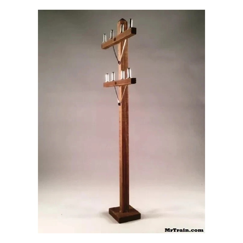 MrTrain 12" (Inch) Model Train Telephone Pole | G Scale