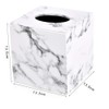 KINGFOM Leather Square Tissue Box (Marble)