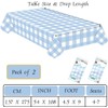 Light Blue Gingham Tablecloth - Premium Durable PEVA, Waterproof &